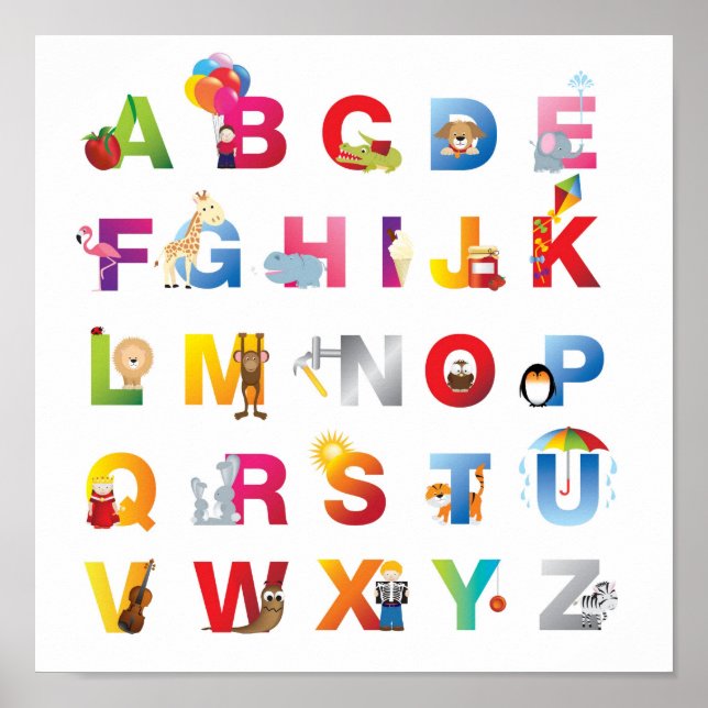 childrens alphabet poster (Front)