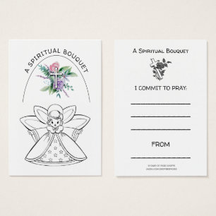 Children's Angel Spiritual Bouquet Prayer Card