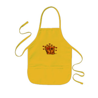 children's apron with a bear