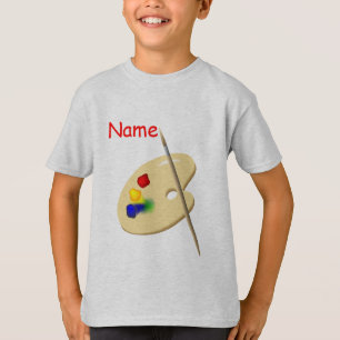 Childrens Artist Palette Kids Grey T-shirt