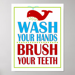 Children's Bathroom Manners Reminder sign