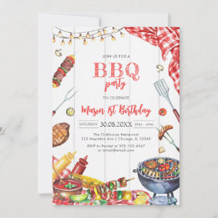 Children's BBQ Birthday Invitation