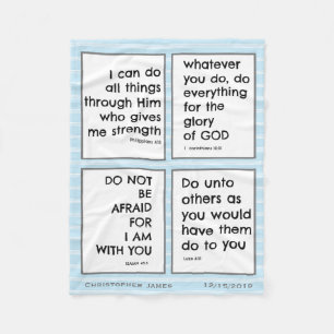 Children's Bible Verses, Customise Fleece Blanket
