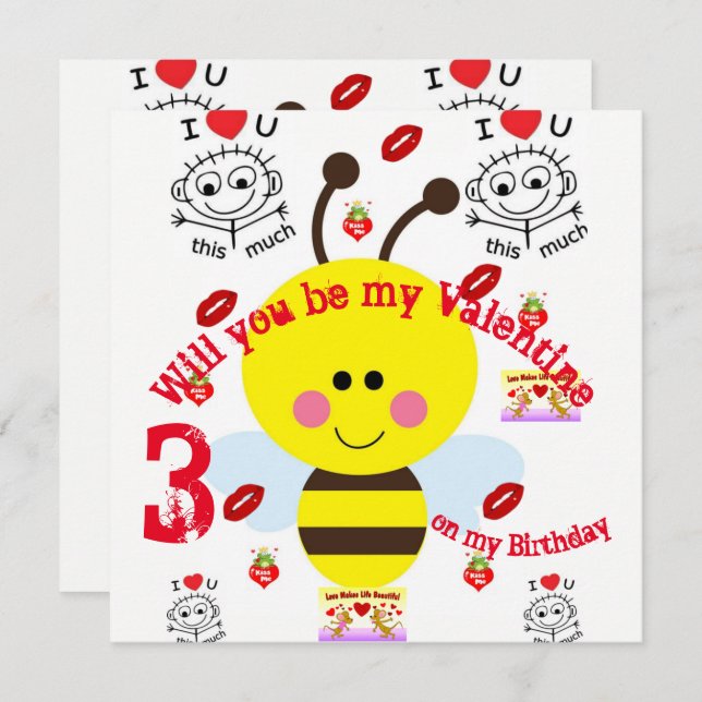 childrens birthday invitation cards (Front/Back)
