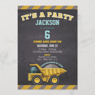 Children's Birthday Invitation (construction)