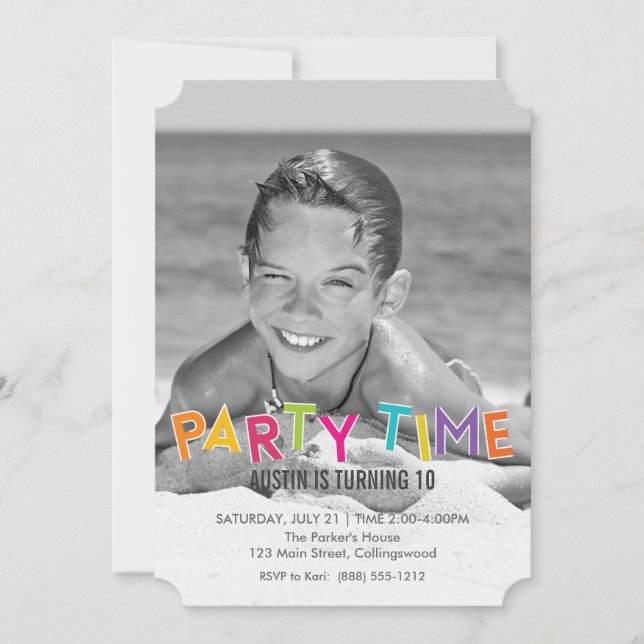 Children's Birthday Invitation (photo) (Front)