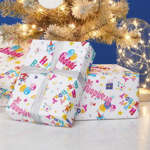 Children's Birthday Party Custom Name Wrapping Paper