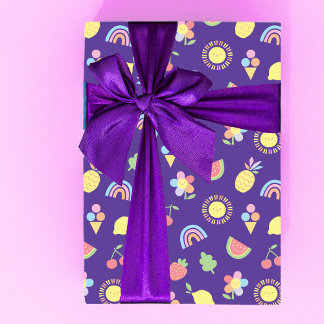 Children's Birthday Wrapping Paper, Summer Fun Wrapping Paper Sheet