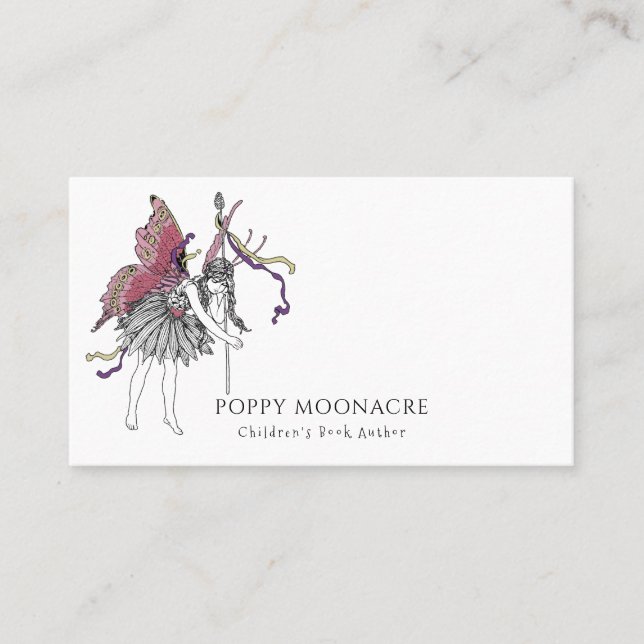 Children's Book Author Fairy Business Card (Front)