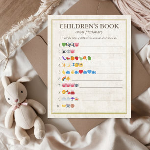 Children's Book Emoji Pictionary Baby Shower Game