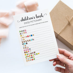 Children's Book Emoji Pictionary Game Card