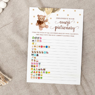 Children's Book Emoji Pictionary Teddy Bear Card