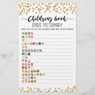 Children's Book Emoji Pictionary with Answers game