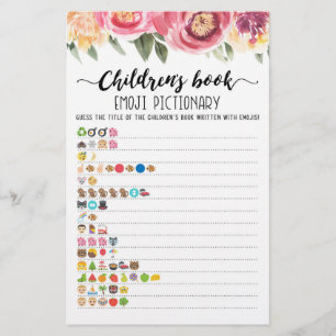 Children's Book Emoji Pictionary with Answers game