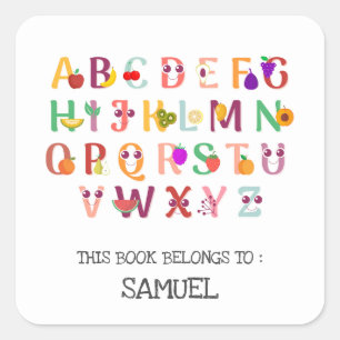 CHILDREN'S BOOK LABEL : ALPHABET CHART