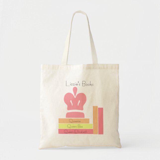 Children's Books with Crown Tote Bag (Front)