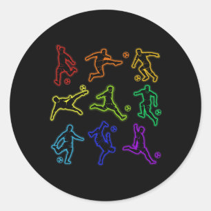 Children's Boys' Footbyller Footbyll  Classic Round Sticker