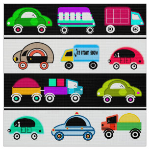 Children's cars fabric