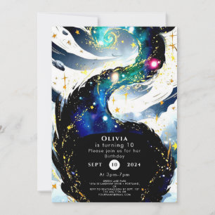 Children's Celestial Space Birthday Invitation