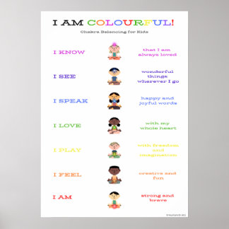 Children's Chakra Balancing Poster - UK/AU Version