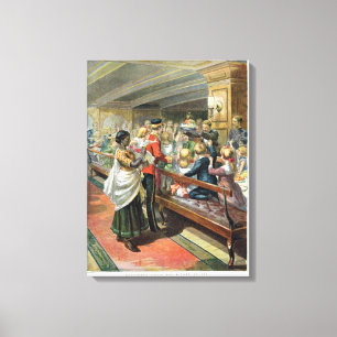 Children's Christmas Dinner at Sea Canvas Print