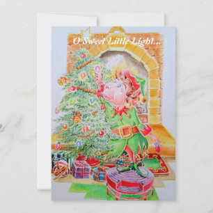 Children's Christmas Wish Greeting card. Holiday Card