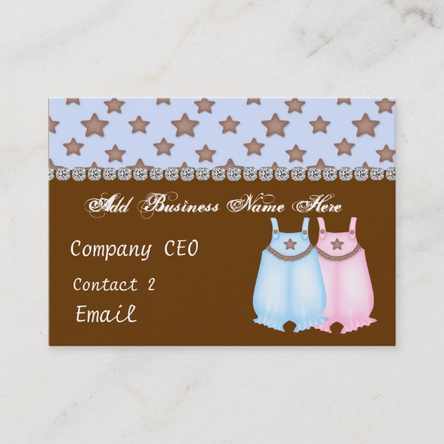 CHILDREN'S Clothes Boutique CHIC Business Card (Front)