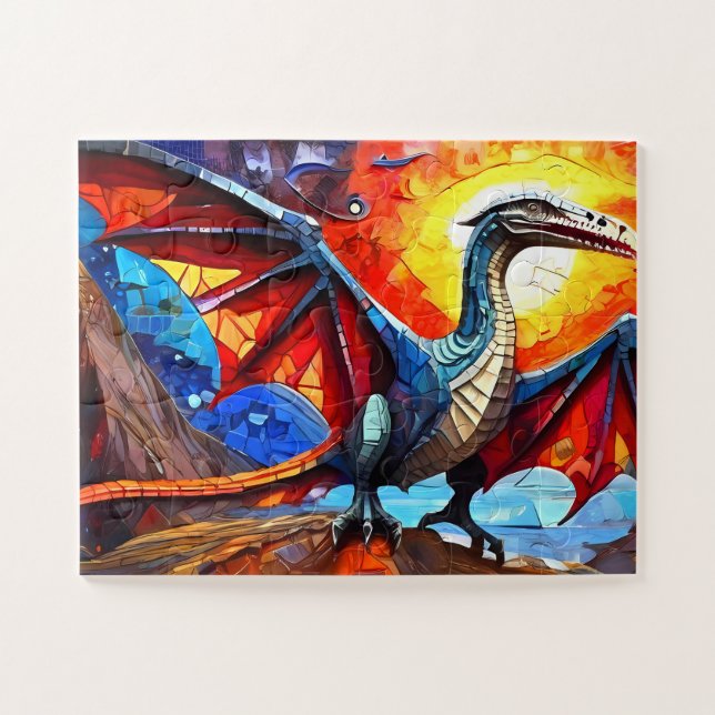 Childrens colorful Dinosaur Jigsaw Puzzle (Horizontal)