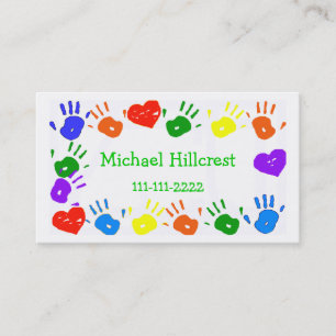 Children's Colourful Calling Card