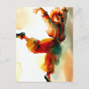 Children's Colourful Clown Birthday Invitation Postcard