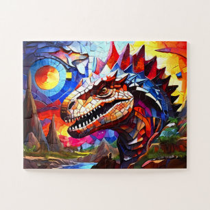 Childrens Colourful Dinosaur Jigsaw Puzzle