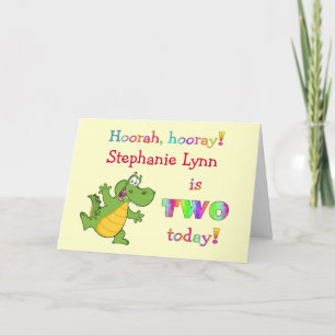 Childrens Cute 2nd Birthday Personalise It Card