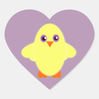 Children's Cute Baby Chick Gifts and Clothing Heart Sticker