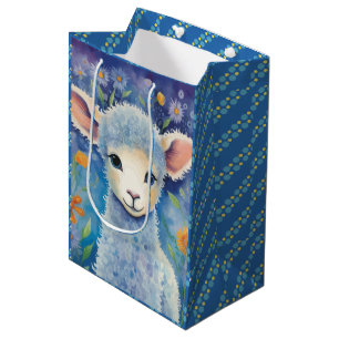 Children's Cute Sheep in Spring Medium Gift Bag