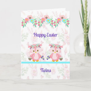 Children's Easter Card for Twins