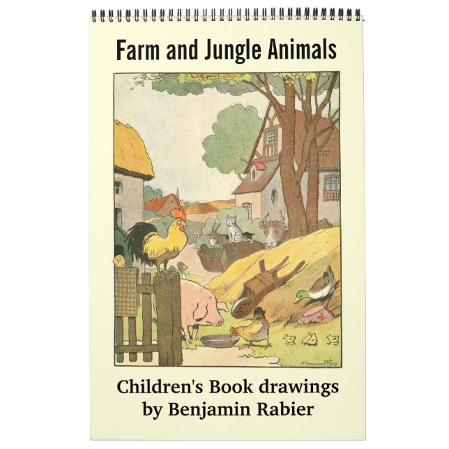 Children's Farm and Jungle Animal Picture Calendar (Cover)