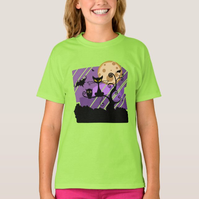 Children's Fashion Halloween Spooky Night T-Shirt (Front)