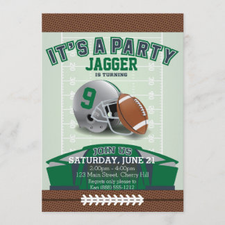 Children's Football Birthday Invitation