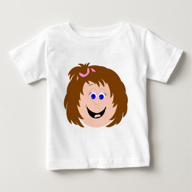 Childrens Fun Faces and Graphics Baby T-Shirt (Front)