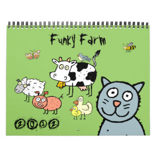 Children's Funky Farm Wall Calendar