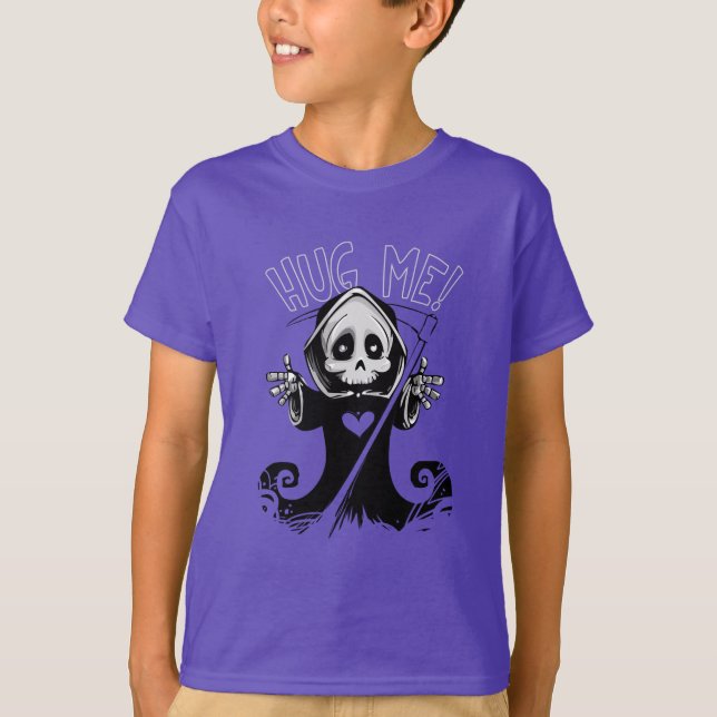 Children's Funny Novelty Grim Reaper T-Shirt (Front)