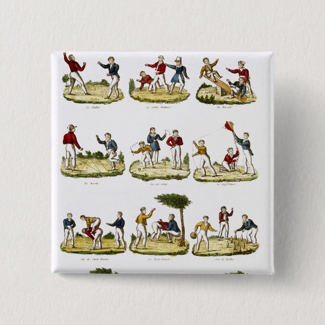 Children's Games, 1810 15 Cm Square Badge (Front)