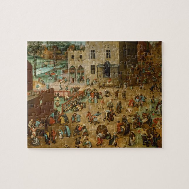 Childrens Games by Pieter Bruegel the Elder Jigsaw Puzzle (Horizontal)