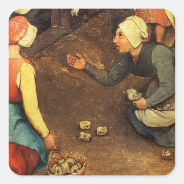 Children's Games : detail of a game throwing Square Sticker (Front)