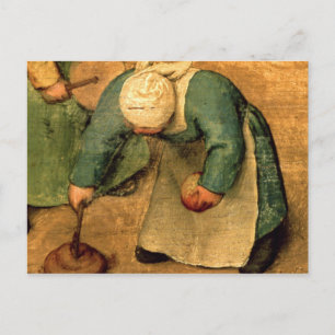 Children's Games : detail of a girl playing Postcard