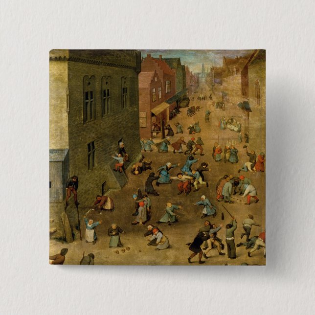 Children's Games : detail of top right hand 15 Cm Square Badge (Front)