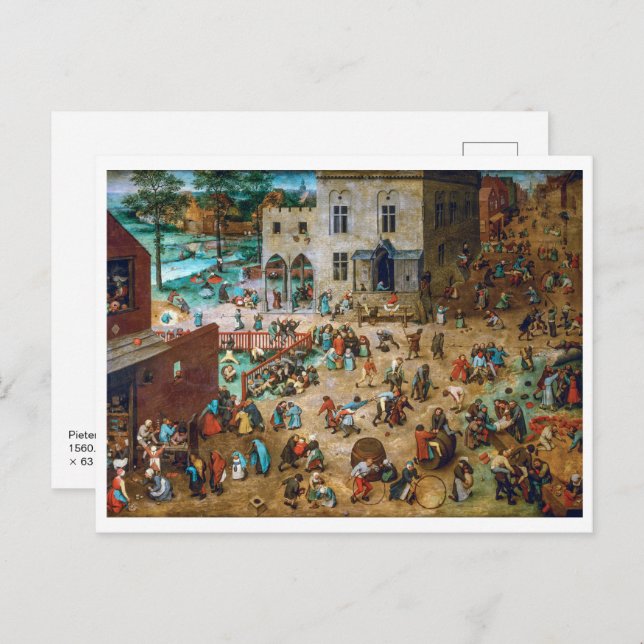 Children's Games | Pieter Bruegel the Elder | Postcard (Front/Back)