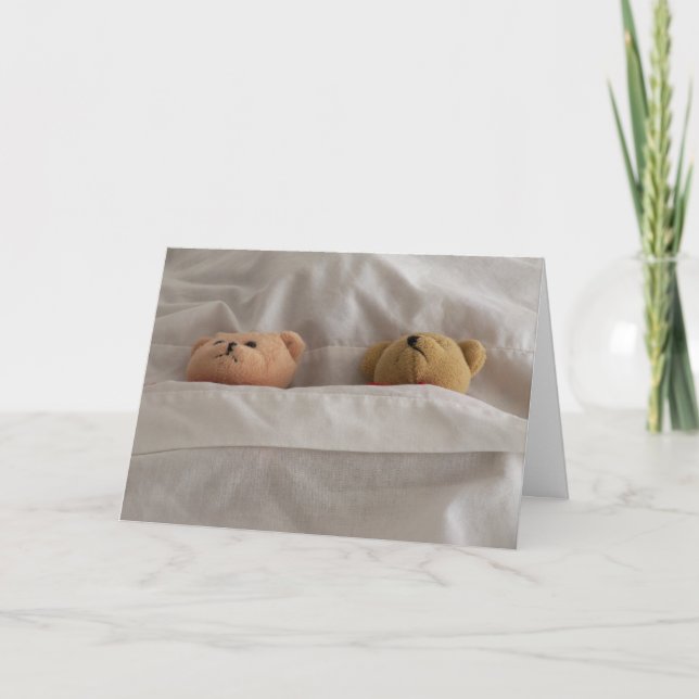 Childrens Get Well Soon Teddy Bear Greeting Card (Front)