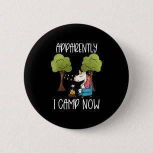 Childrens Glamping Gear Unicorn Camping Girls Camp 6 Cm Round Badge