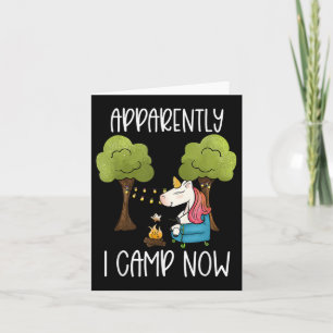 Childrens Glamping Gear Unicorn Camping Girls Camp Card